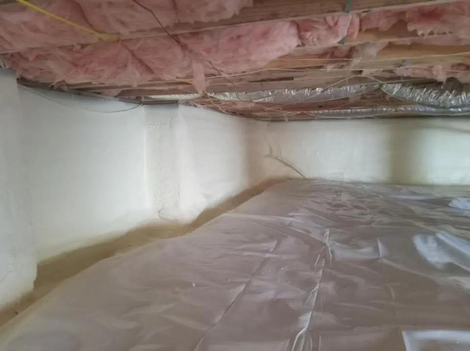 Crawl space encapsulation with closed-cell spray foam for Roof Waterproofing in Town 'n' Country